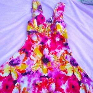 Colorful Psychedelic Floral Dress